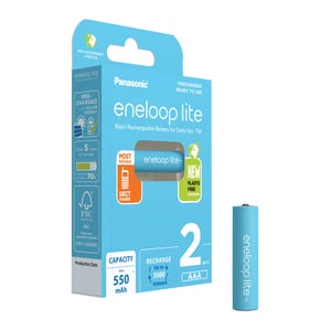 2 Акумулаторни батерии Panasonic Eneloop Lite AAA 550 mAh - 1.2V