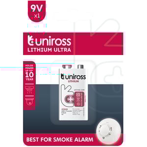 Литиева батерия CR 9V Uniross Ultra Lithium 9V 800 mAh