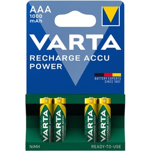 Акумулаторни батерии ААA Varta Power AAA - 1000 mAh - 1.2V