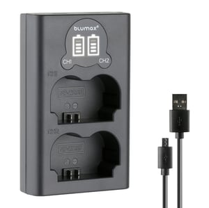 Зарядно за 2 батерии Fuji NP-W235 с LCD дисплей - 8.4V