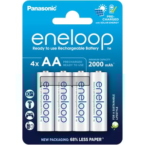 4 Акумулаторни батерии Panasonic Eneloop AA 2000 mAh - 1.2V