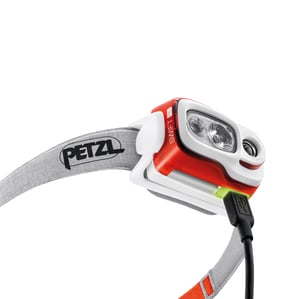 Акумулаторен фенер за глава PETZL SWIFT® RL 900 lm - Оранжев