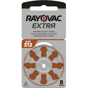 8 Батерии за слухов апарат 312 Extra Advance - Rayovac